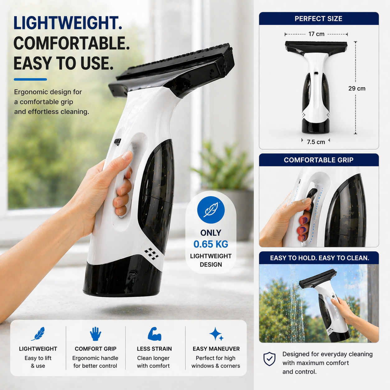 SwiftClean Window Vacuum Cleaner