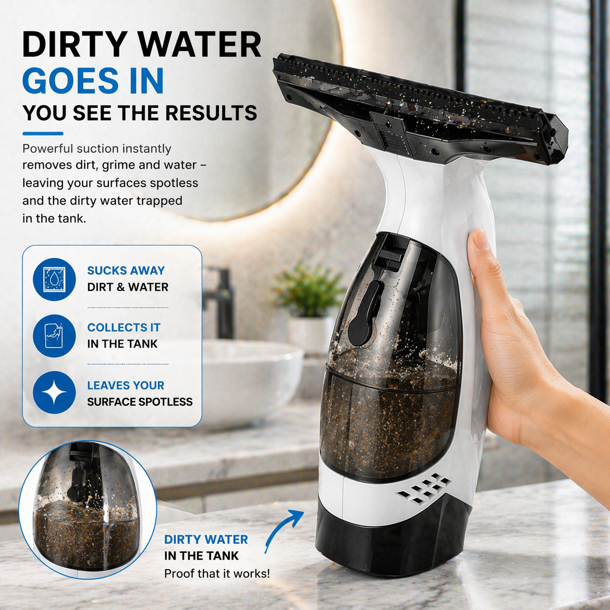 SwiftClean Window Vacuum Cleaner