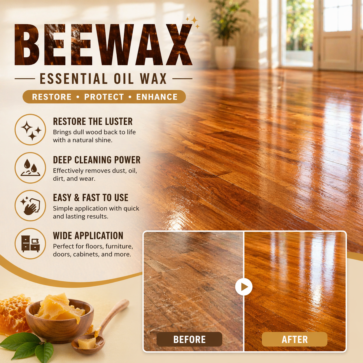 premium beeswax spray for wood furniture