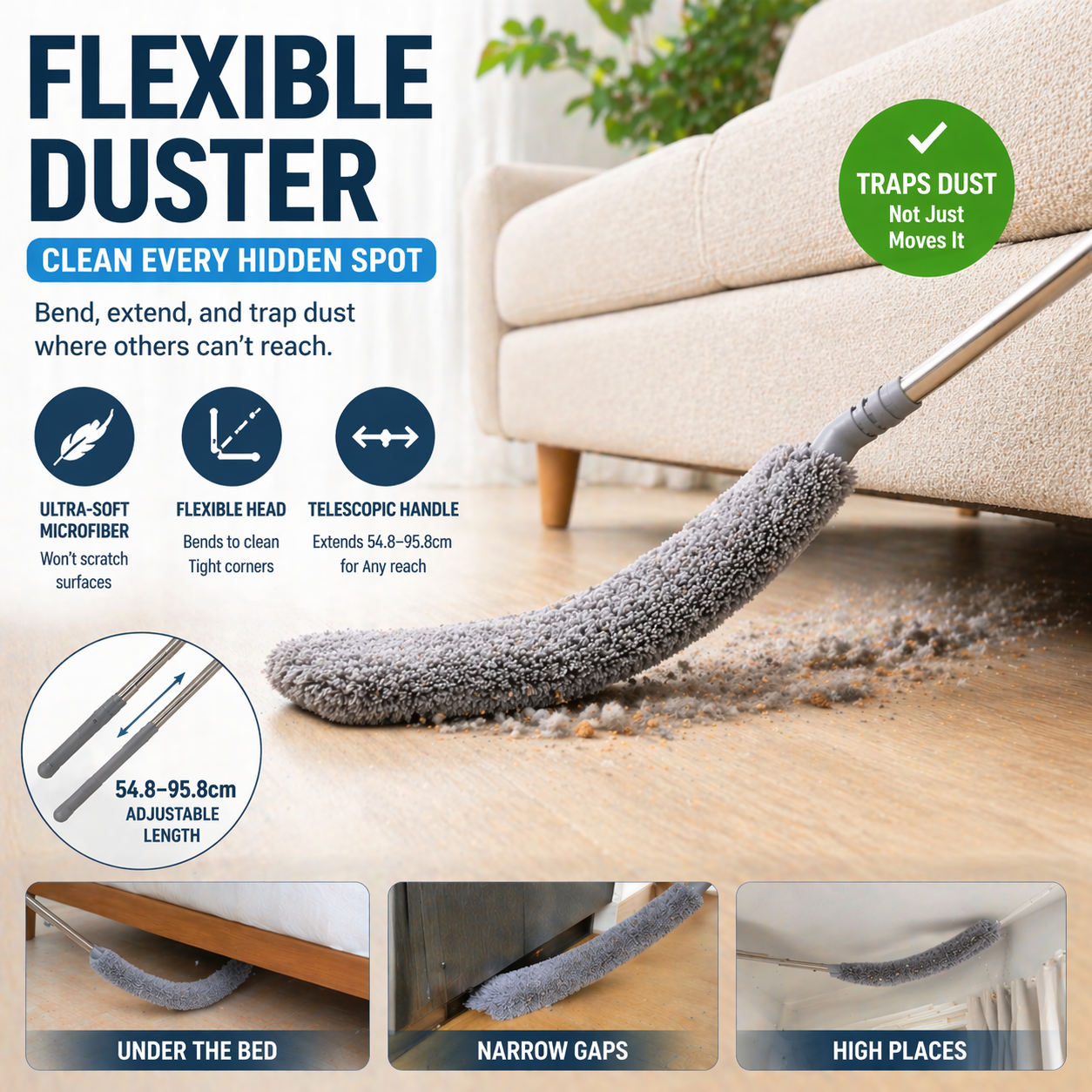 Flexible Microfiber Gap Duster