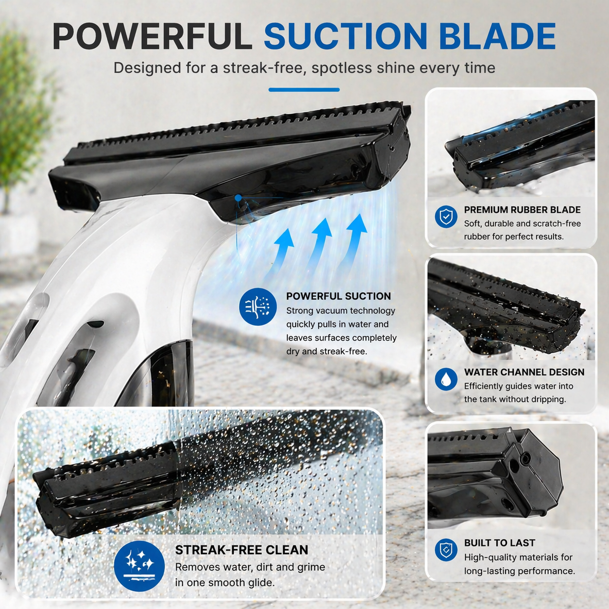 SwiftClean Window Vacuum Cleaner