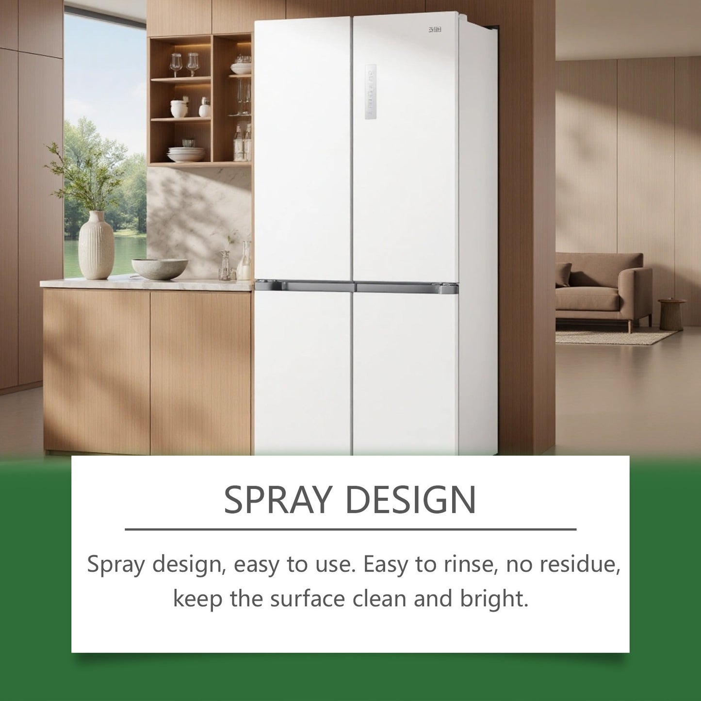 FlyCleanse Multi-Surface Grease Remover spray design for easy use and residue-free cleaning.